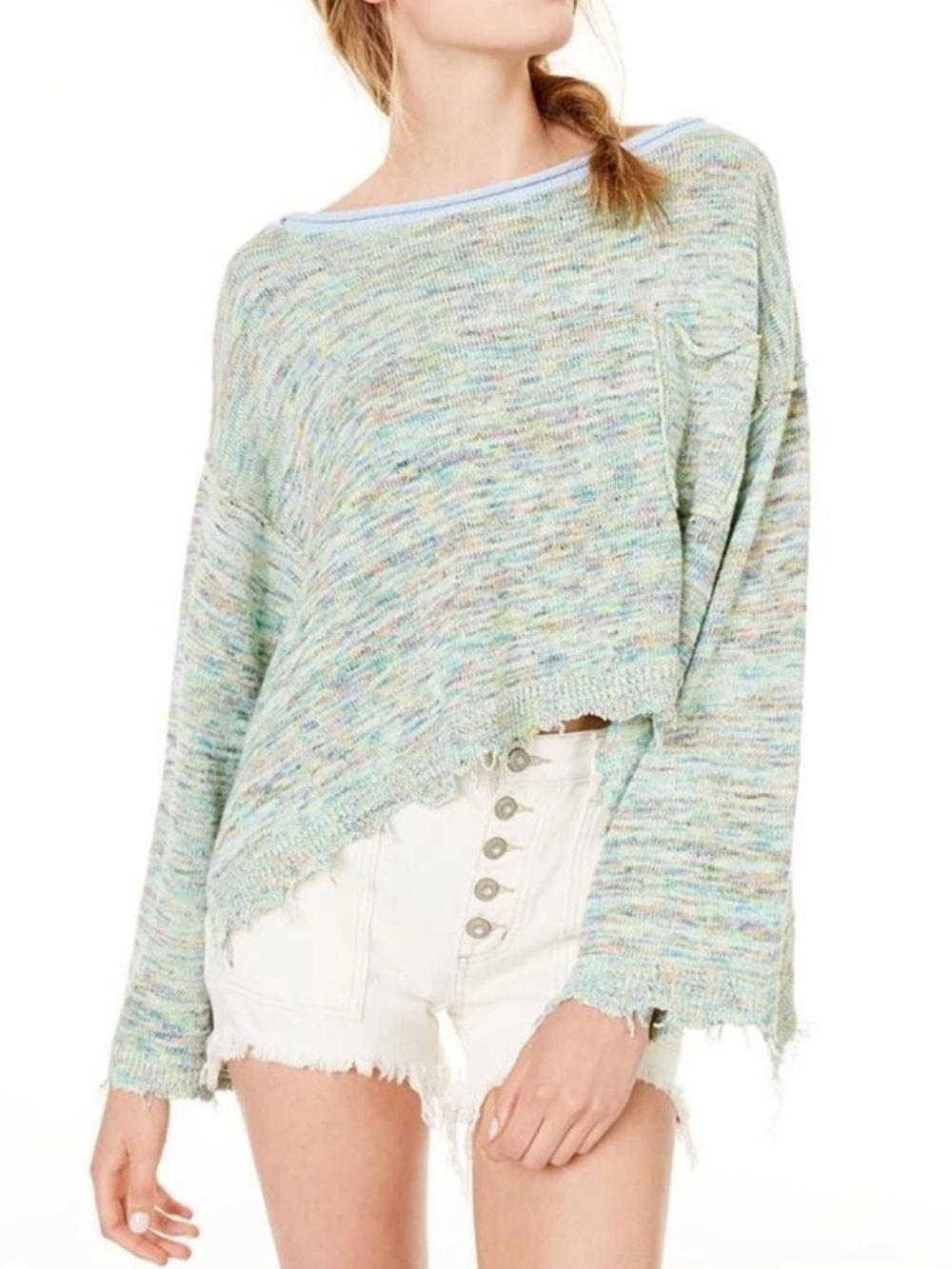 Free People Prism Space Dye Slouchy Knit Sweater